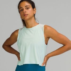 Lululemon Sculpt Cropped Tank Top in Mint